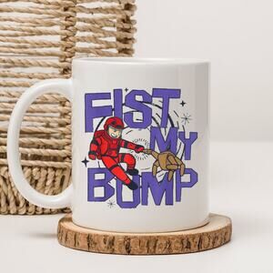 Project Hail Mary 15 oz Coffee Mug Rocky Fist Bump Andy Weir White Mug PHM 6